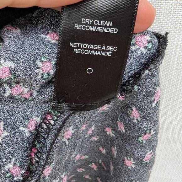 AFRM Black Floral Print Trixie Long Ballon Sleeve Midi Maxi Dress, size M - Picture 10 of 10